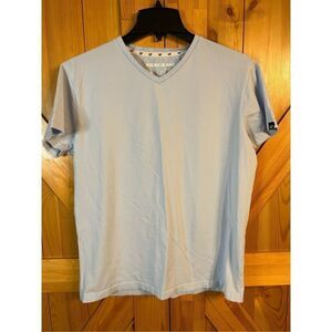Xray Jeans V-Neck T-Shirt Light Blue Short Sleeve  Solid Mens Size L LARGE (0166